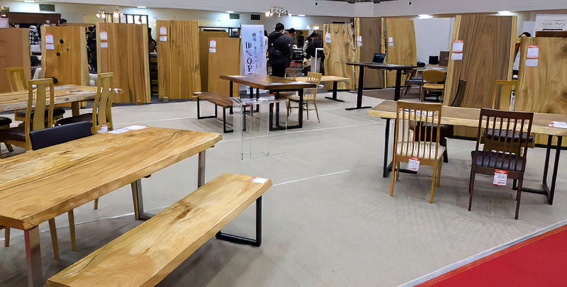 89回家具ショージャパン 同時開催一枚板フェア1
